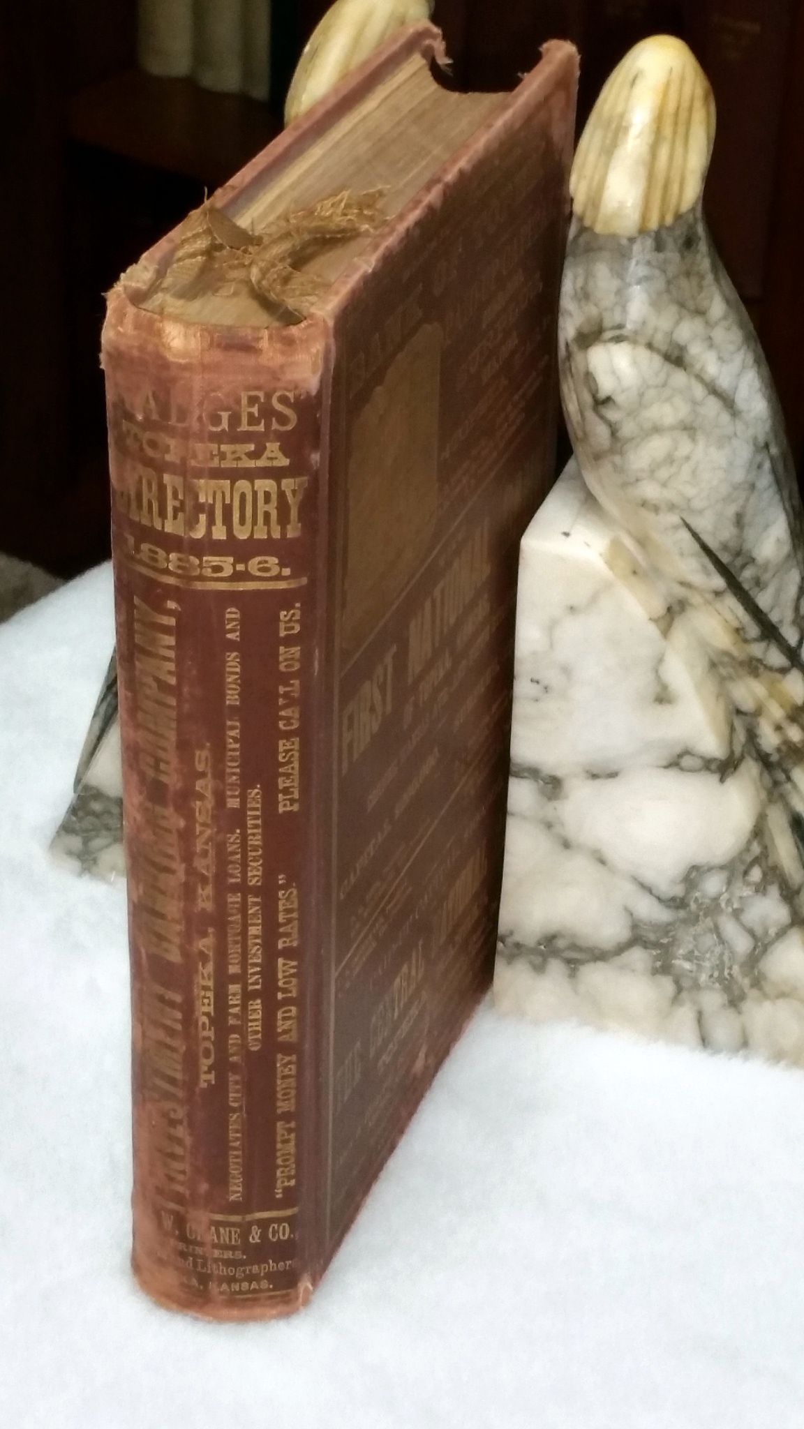Image for Radges' 8th Biennia Directory of the City of Topeka for 1885 & 6