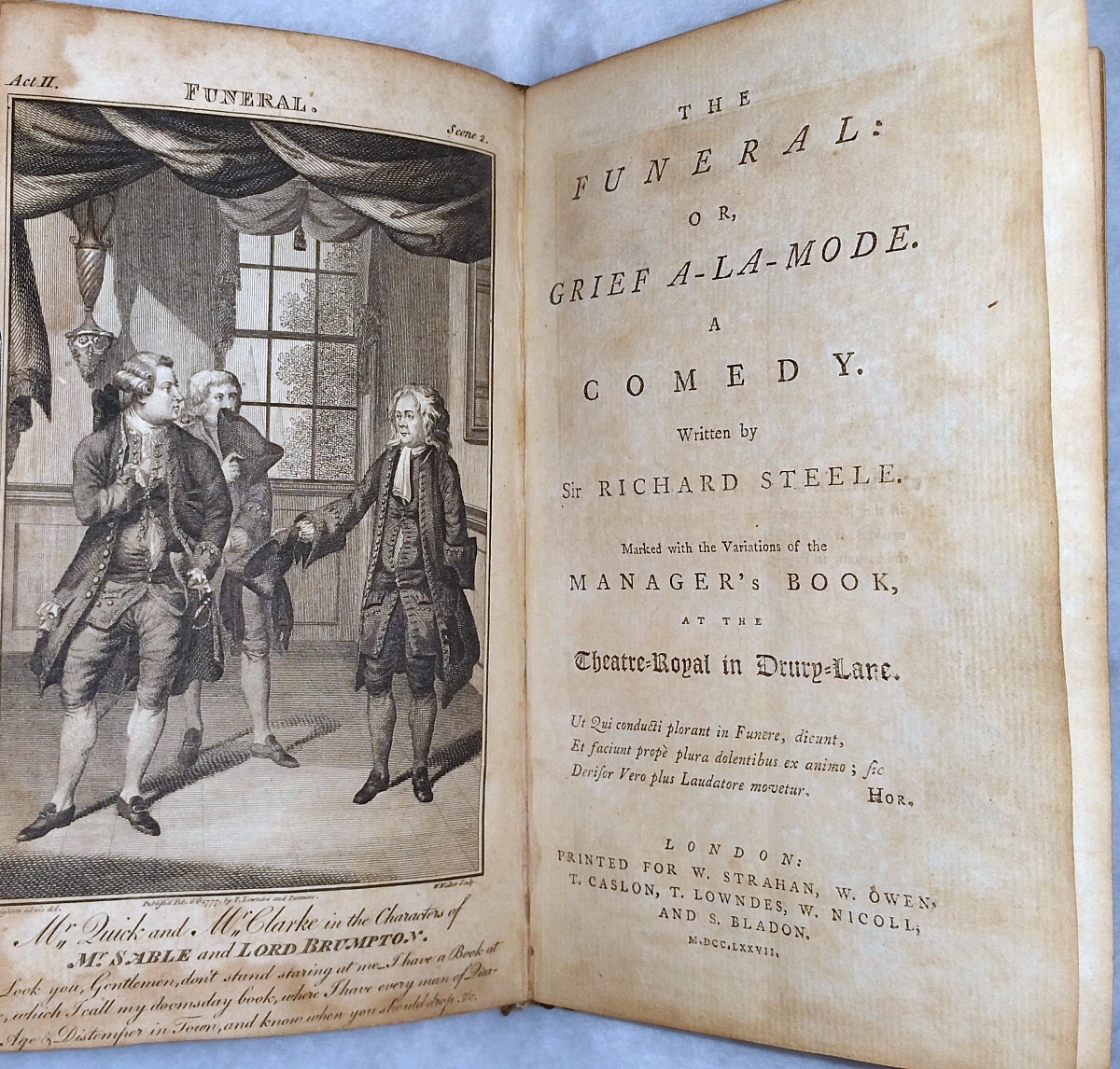 [T]he Provok'd Husband; or, A Journey to London [with] The Drummer; or the Haunted House [with] Love Makes a Man: Or, the FOP's Fortune [with] The Careless Husband [with] The Funeral; or Grief A-La-Mode