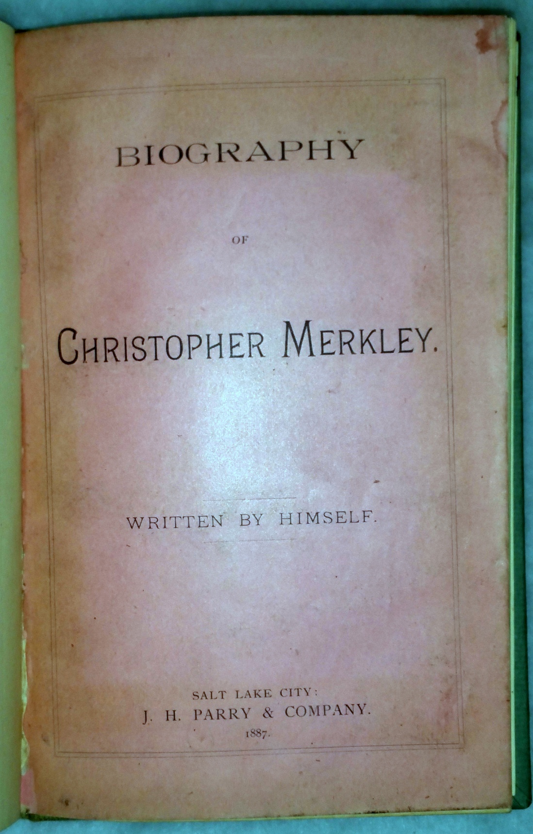 Image for Biography of Christopher Merkley