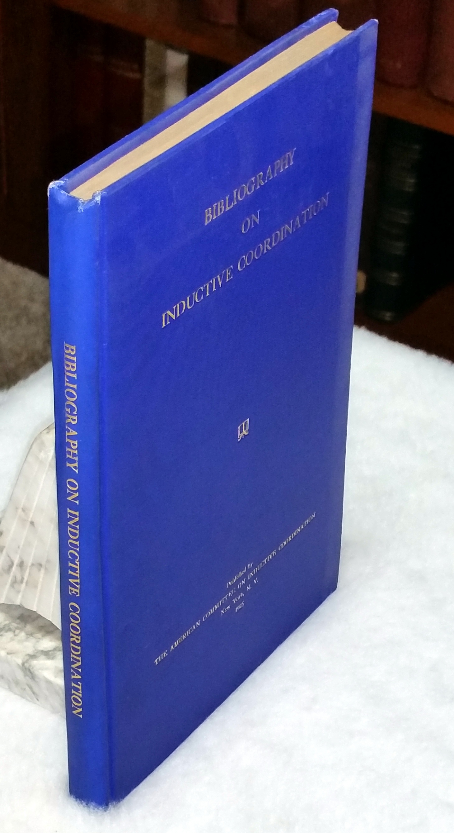 Image for Bibliography on Inductive Coordination (Complete to January 1, 1925)