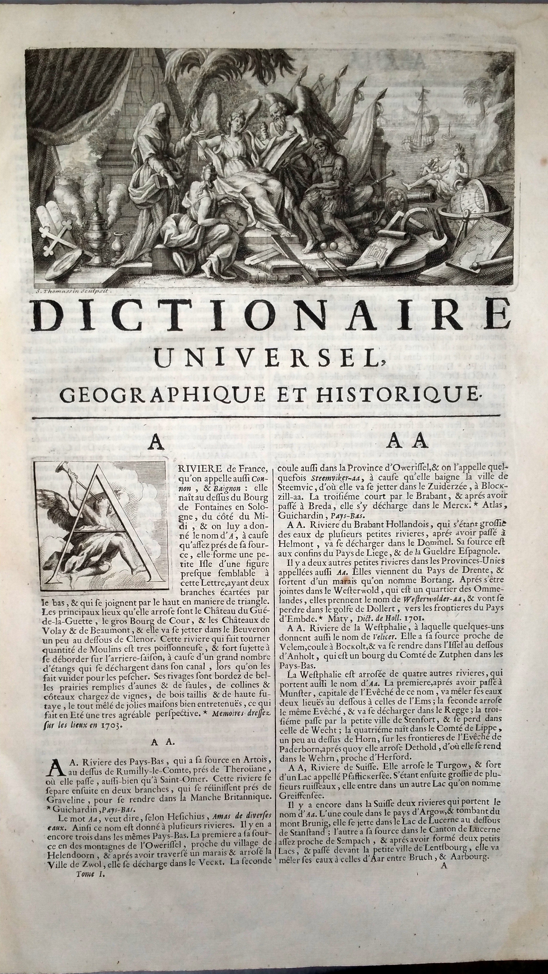 Dictionnaire Universel Geographique et Historique Contenant la Description Des Royaumes, Empires, Estats, Provinces, Pays, Contrees, Deserts, Villes, Bourgs, Abbayes, Chasteaux, Forteresses, Mers, Rivieres, Lacs. (Three Volumes)