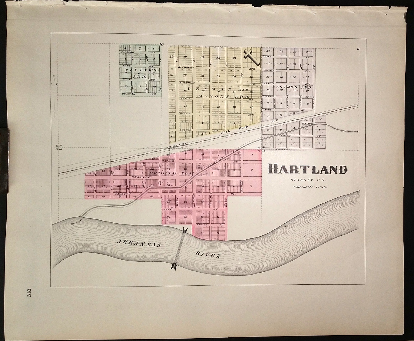 Image for [Map] Kearney County (Kansas), Laking, & Deerfield (of Kearney Co.) [backed with] Hartland, Kearney Co.