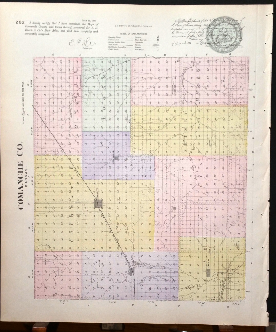 Image for [Map] Barton County, Kansas [backed with] Comanche Co.
