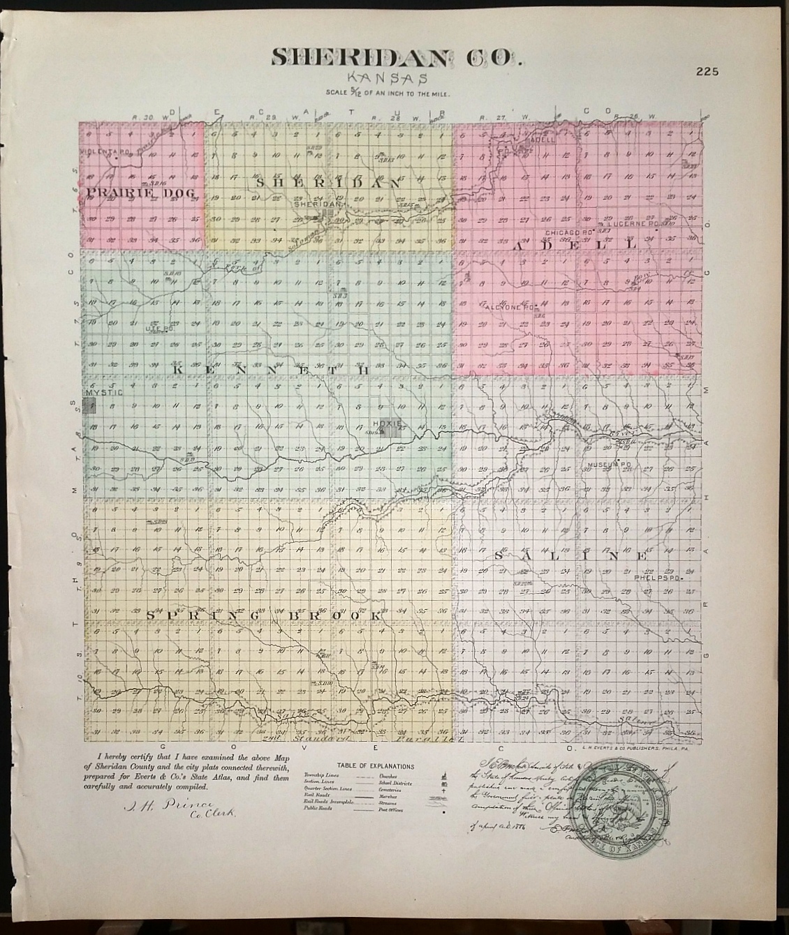 [Map] Sheridan County, Kansas [backed with] Hoxie, Sheridan (Sheridan
