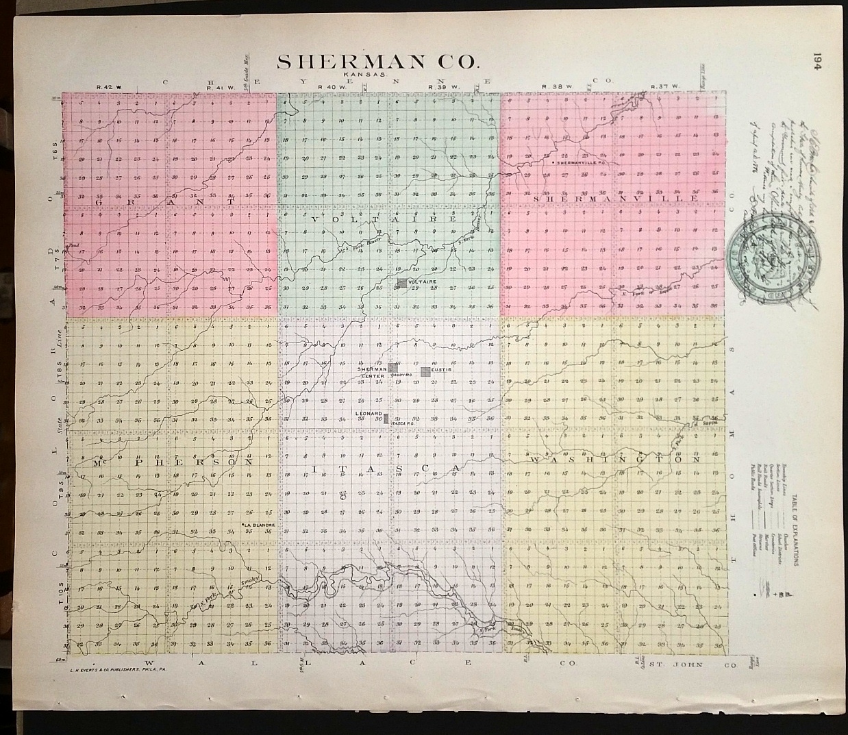 Image for [Map] Cheyenne County, Kansas [backed with] Sherman Co.