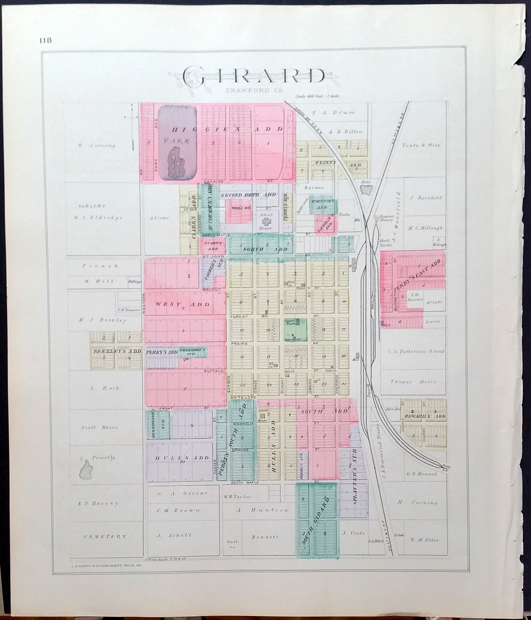 Image for [Map] Crawford County, Kansas [backed with] Girard (of Crawford Co.)