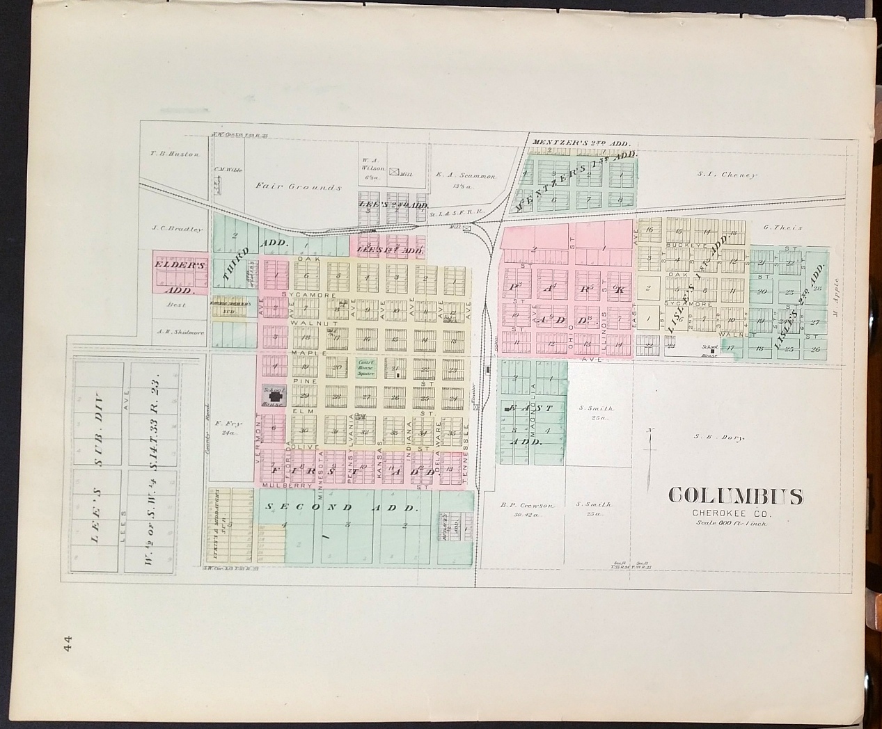 Image for [Map] Cherokee County, Kansas [backed with] Columbus (of Cherokee Co.)