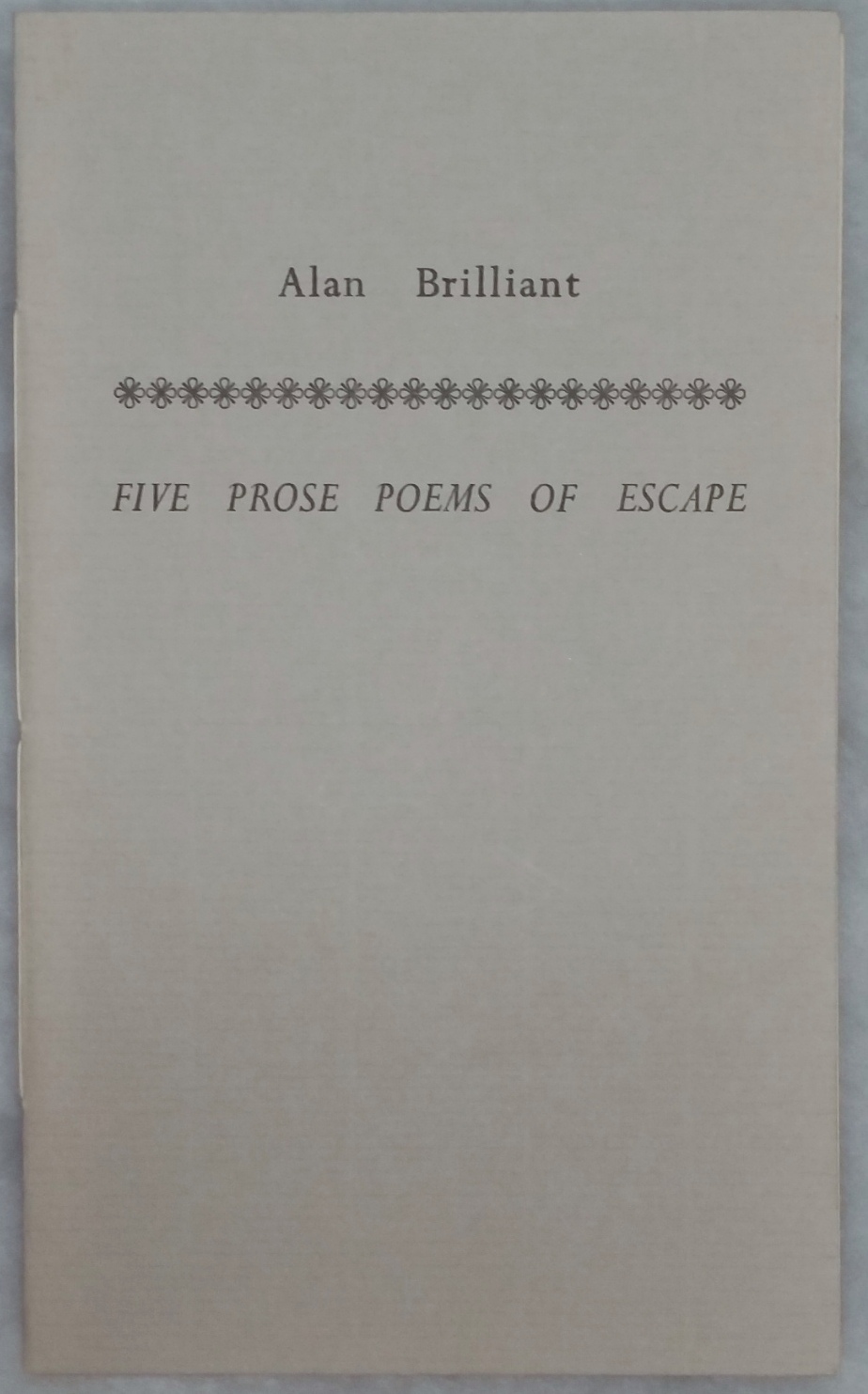 Image for Five Prose Poems of Escape
