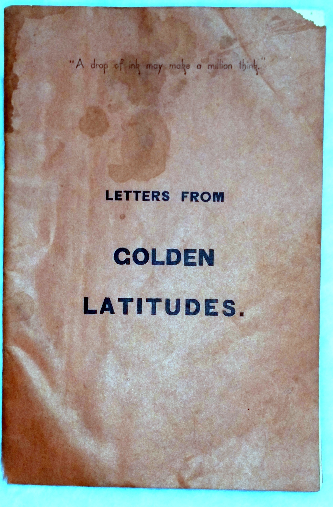 Image for Letters from Golden Latitudes