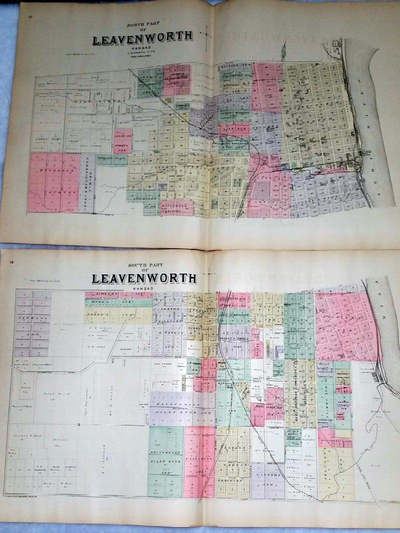 Image for [Map] North Part of Leavenworth, Kansas [with] South Part of Leavenworth, Kansas