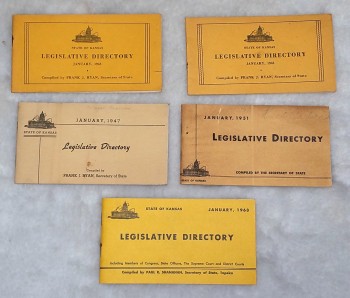 Image for State of Kansas Legislative Directory (group of five)