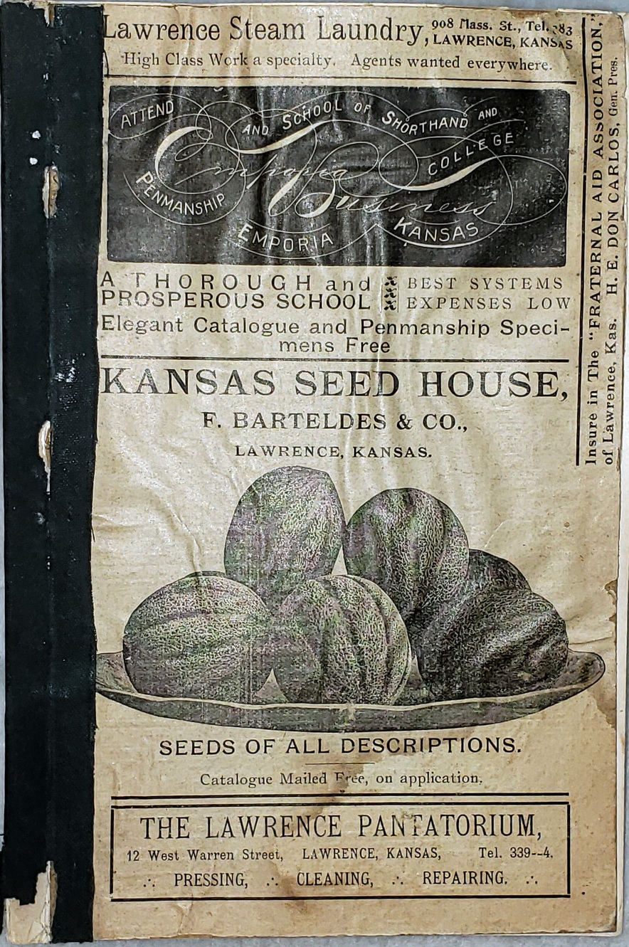 Image for [Kansas] 1902 and 1903 Business Directory, Baldwin; Blue Mound; Burlingame; Burlington; Colony; Cottonwood Falls; Council Grove; Elmdale; Emporia; Eudora; Garnett; Greeley; Harris; Hartford; La Cygne...