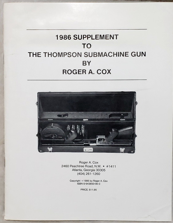 Image for 1986 Supplement to the Thompson Submachine Gun