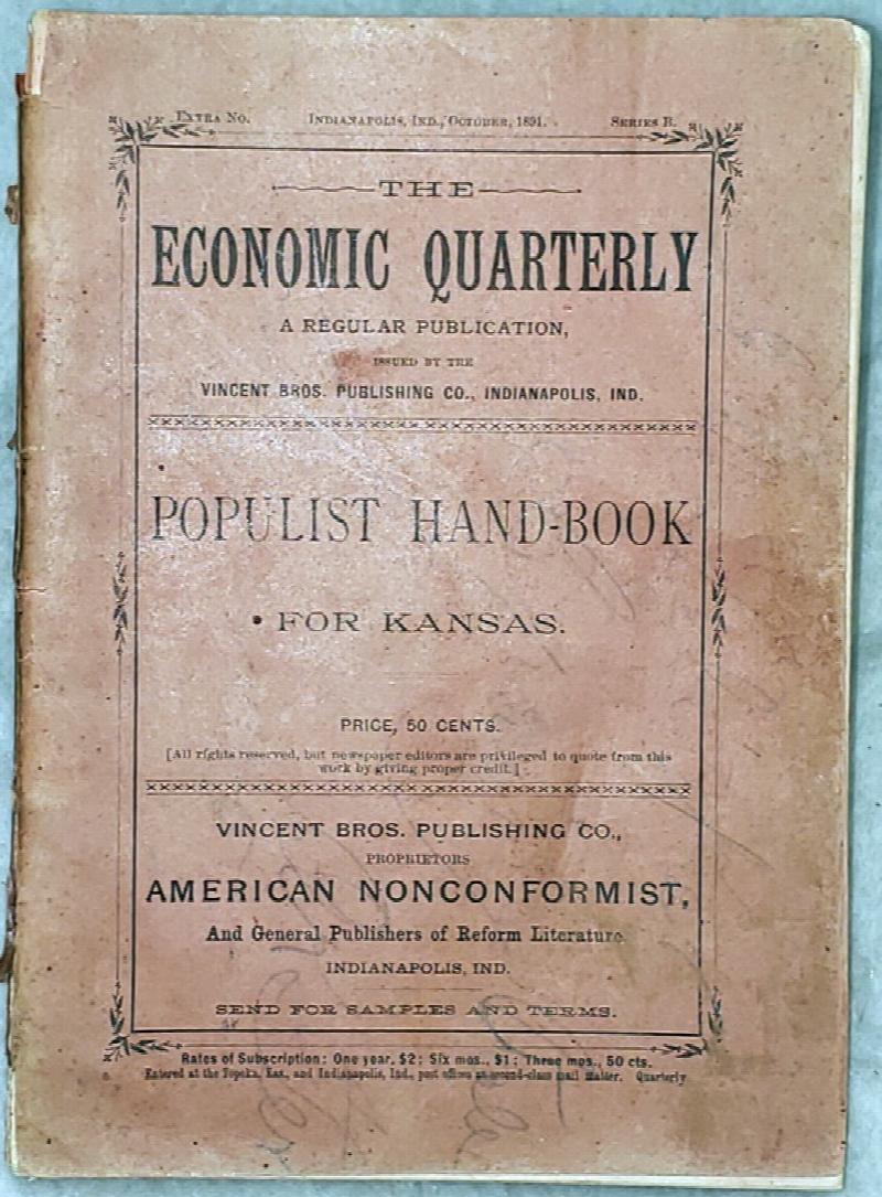 Image for Populist Hand-Book for Kansas:  A Compilation from Official Sources of Some Facts for Use in Succeeding Political Campaigns, with Notes
