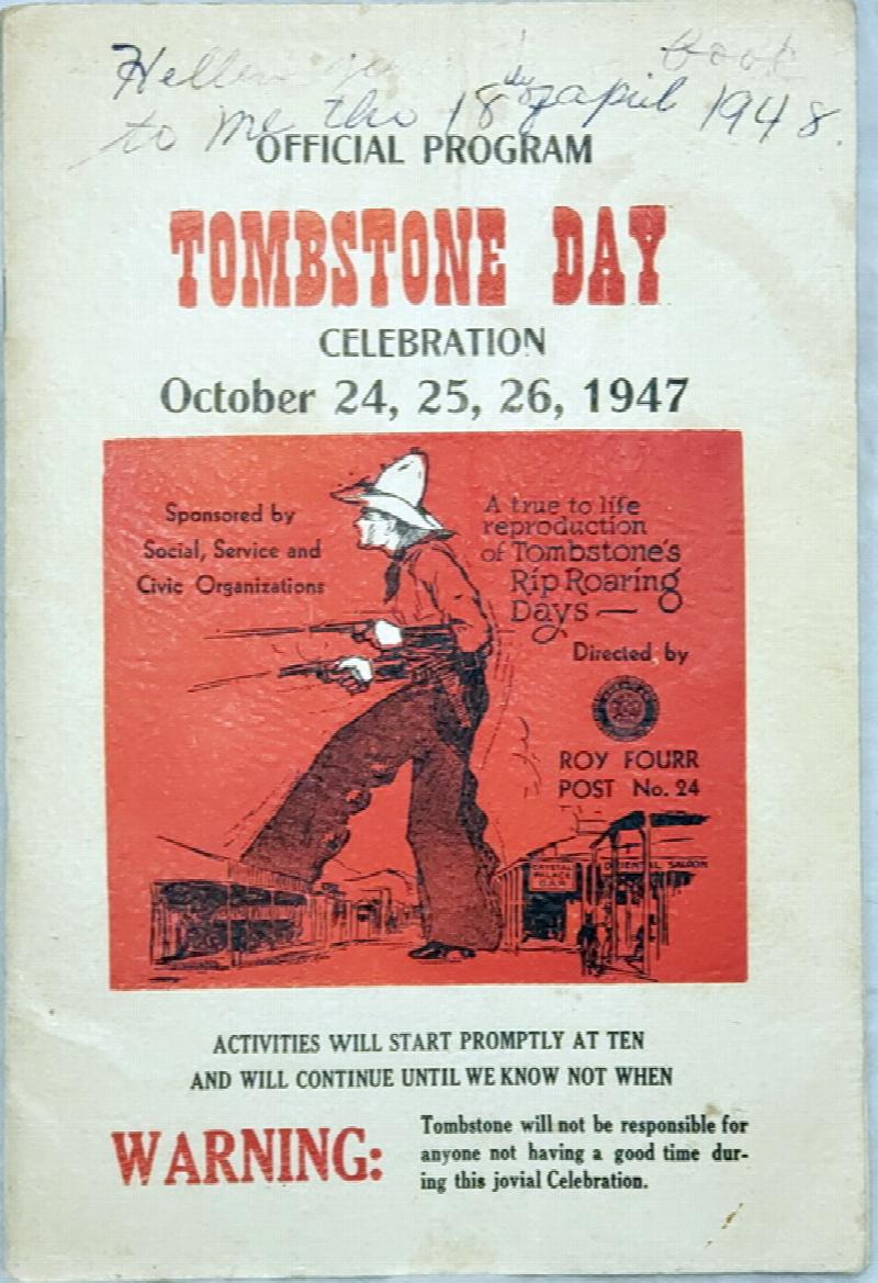 Image for Tombstone Day Souvenir Program, October 24-25-26 1947