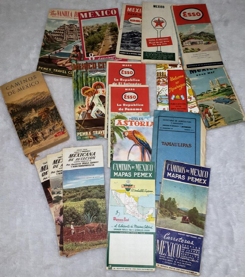 Image for 18 Piece Archive of Mexico and Central American Road/Tourism Maps and Guides, and Flight Schedules