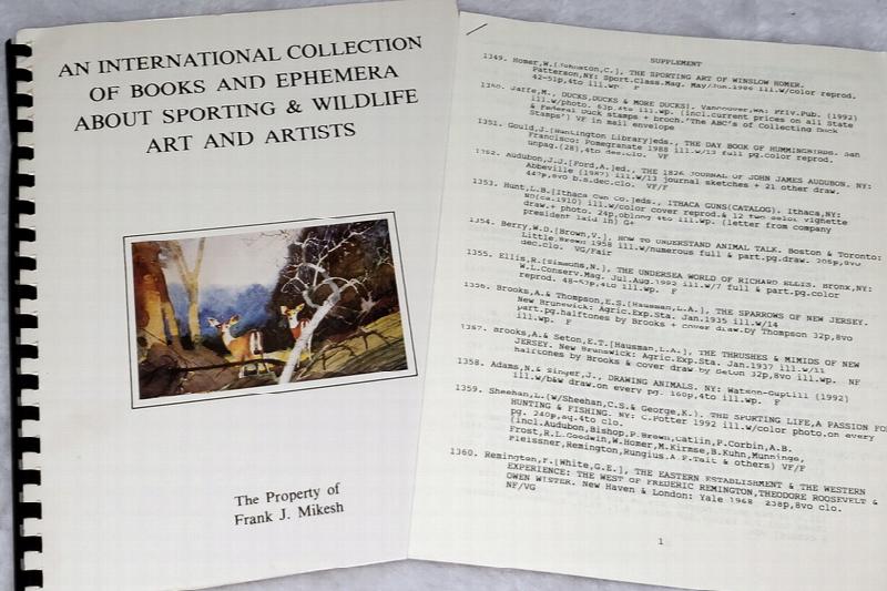 Image for An International Collection of Books and Ephemera About Sporting & Wildlife Art and Artists
