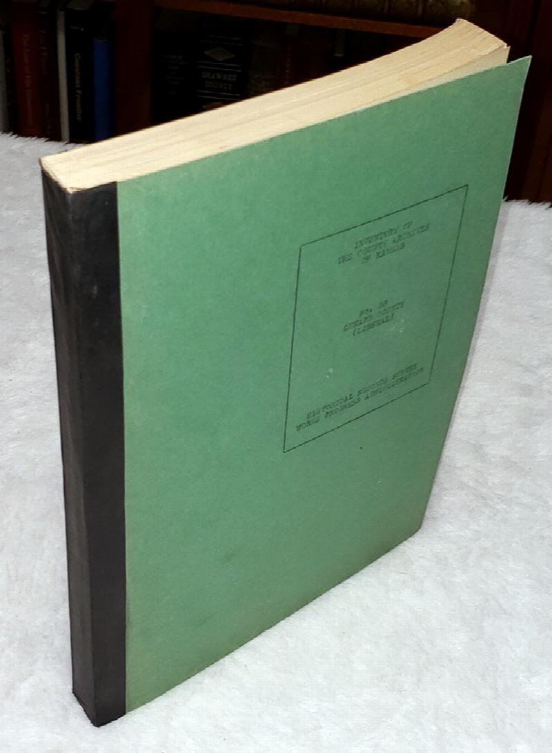 Image for Inventory of the County Archives of Kansas, No. 88 Seward County (Liberal)