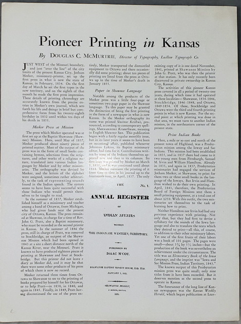 Pioneer Printing in Kansas