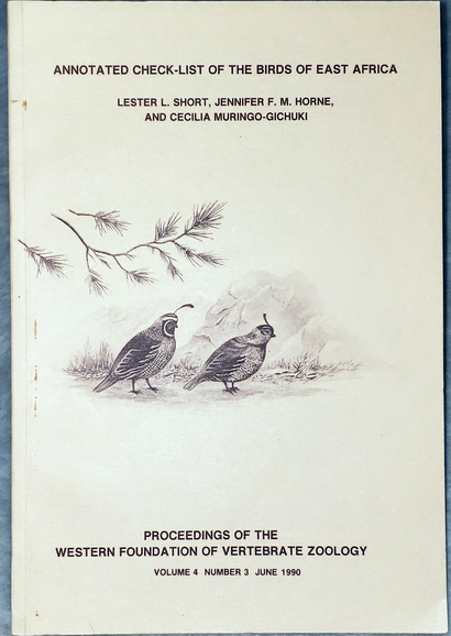 Annotated Check-List of the Birds of East Africa