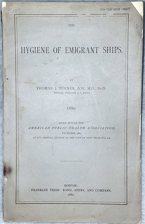 The Hygiene of Emigrant Ships
