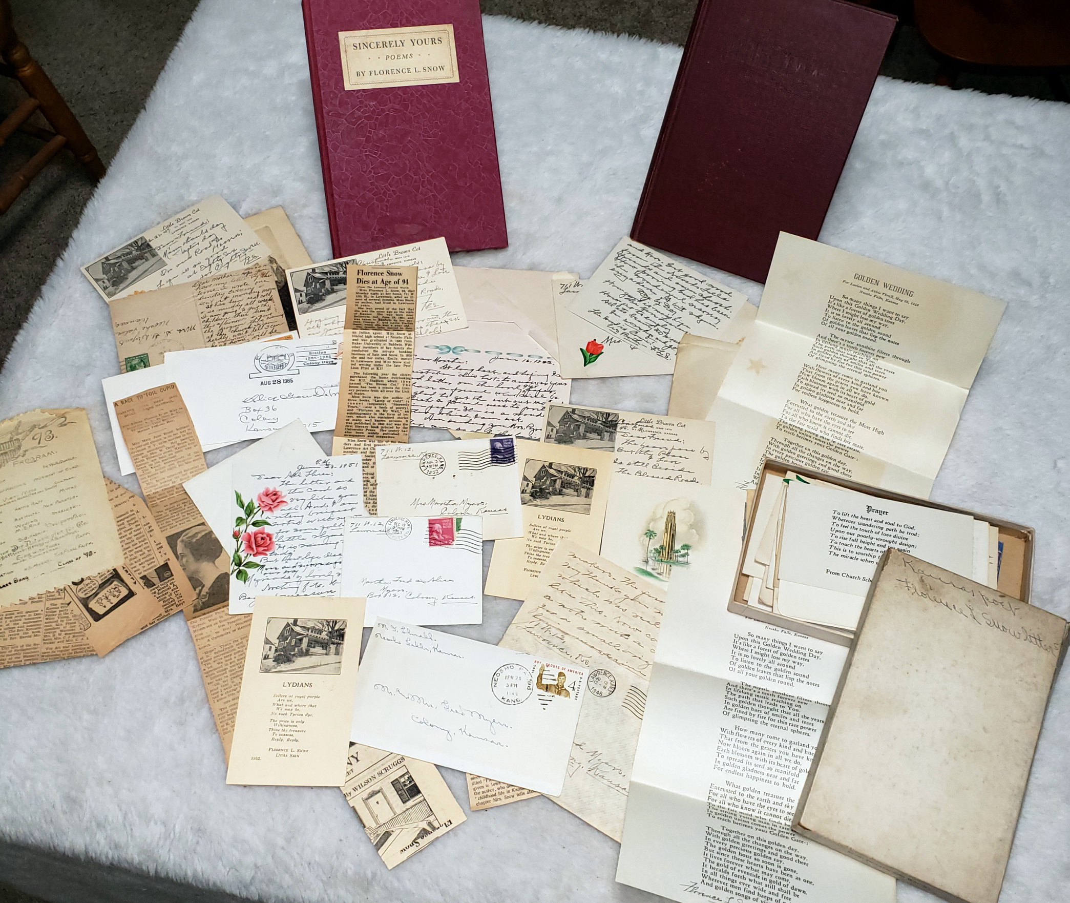 Archive of letters/cards, Etc. [with] Sincerely Yours [with] Pictures on My Walls