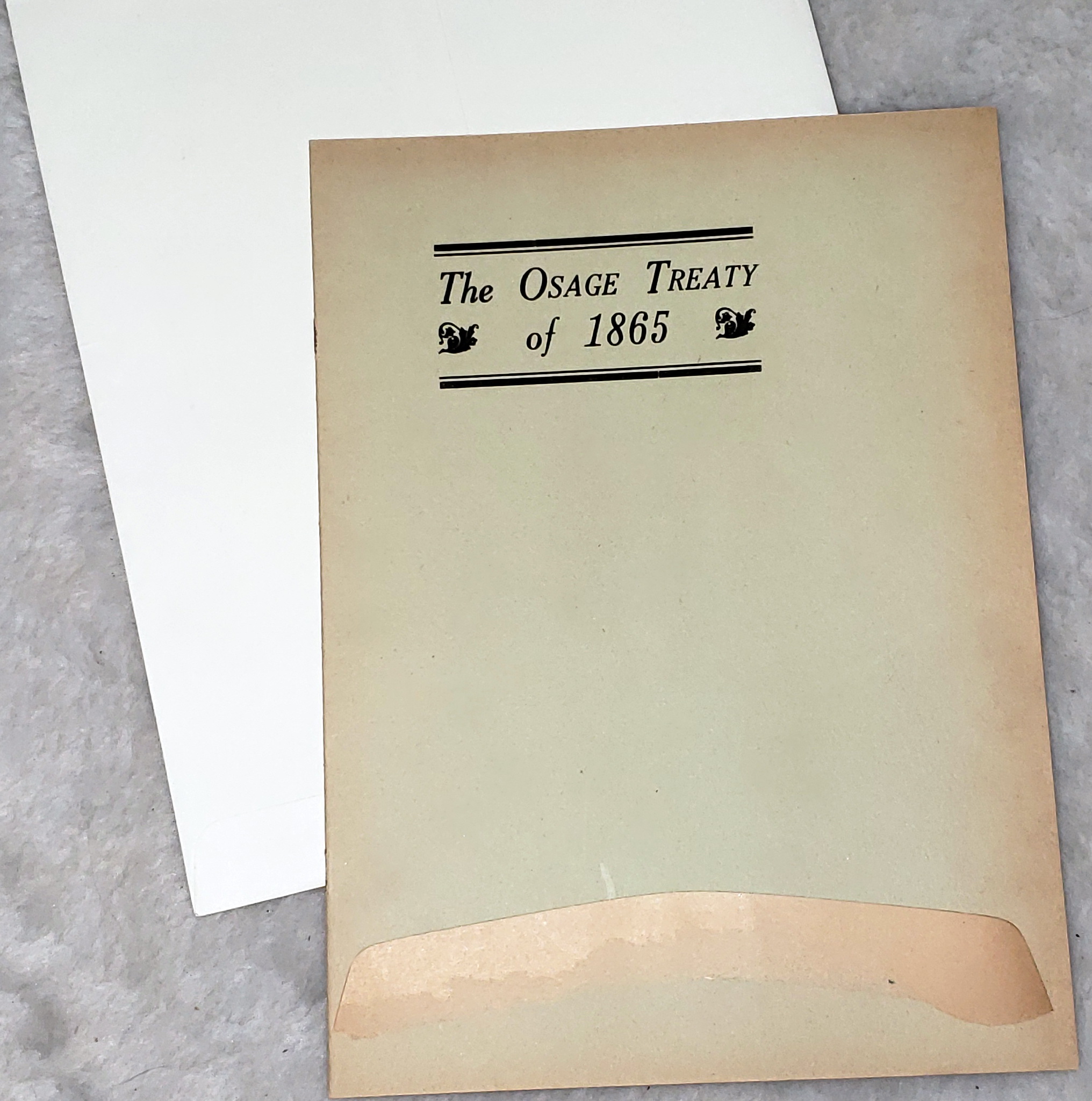 The Osage Treaty of 1865: An Address By Hon. T. F. Morrison of Chanute, Kansas