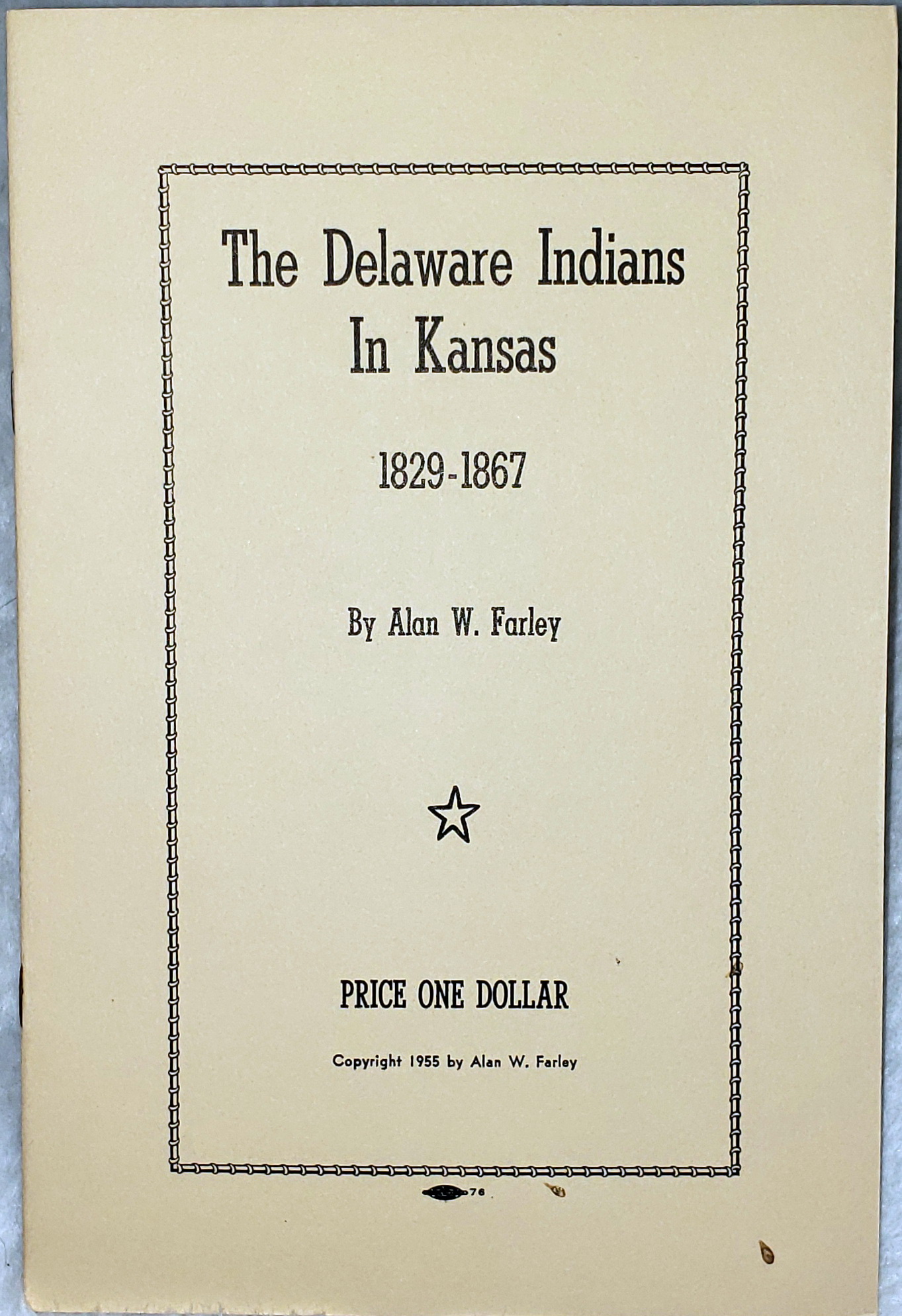 The Delaware Indians in Kansas 1829-1867