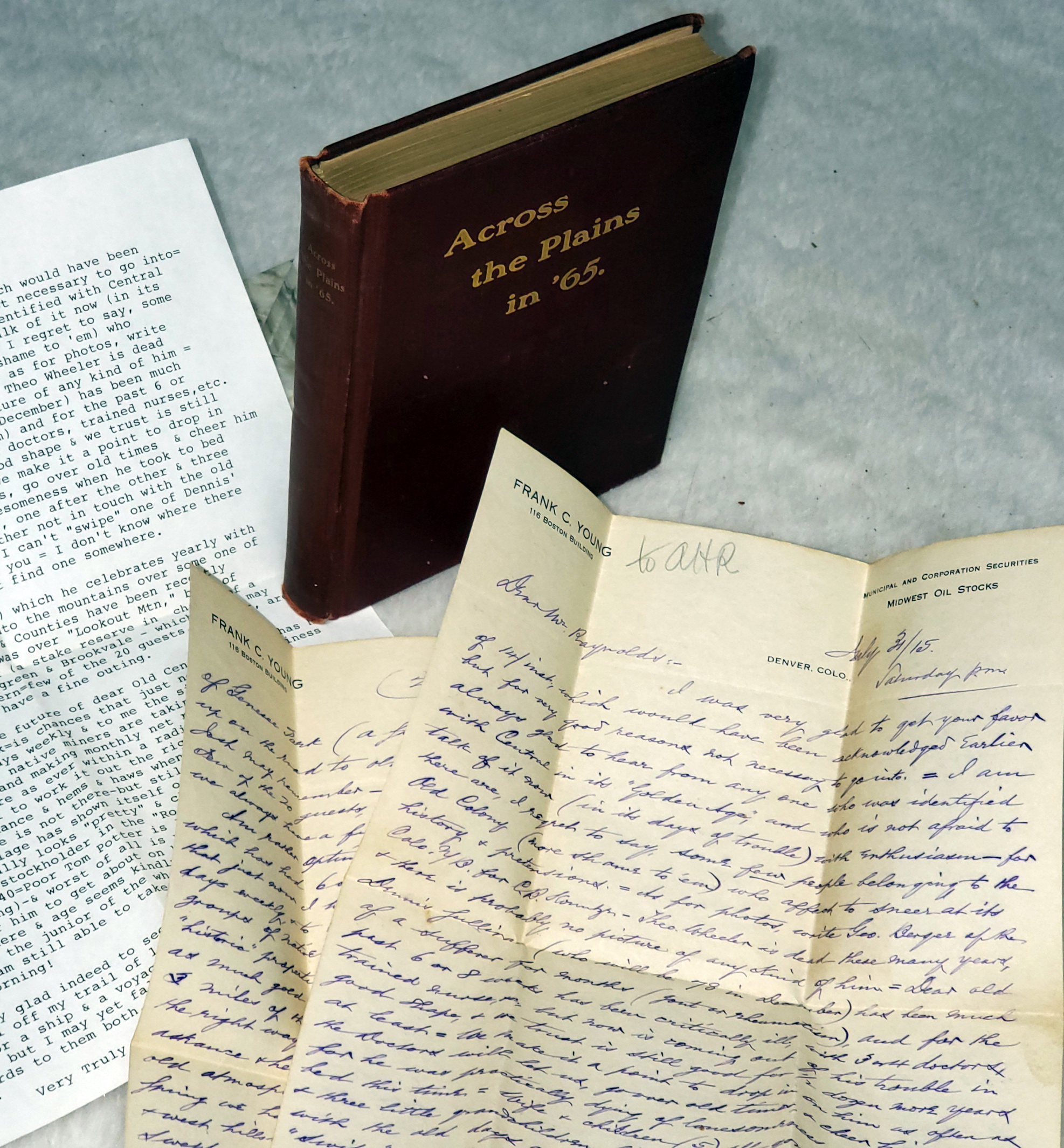 Across the Plains in '65: A Youngster's Journal from 