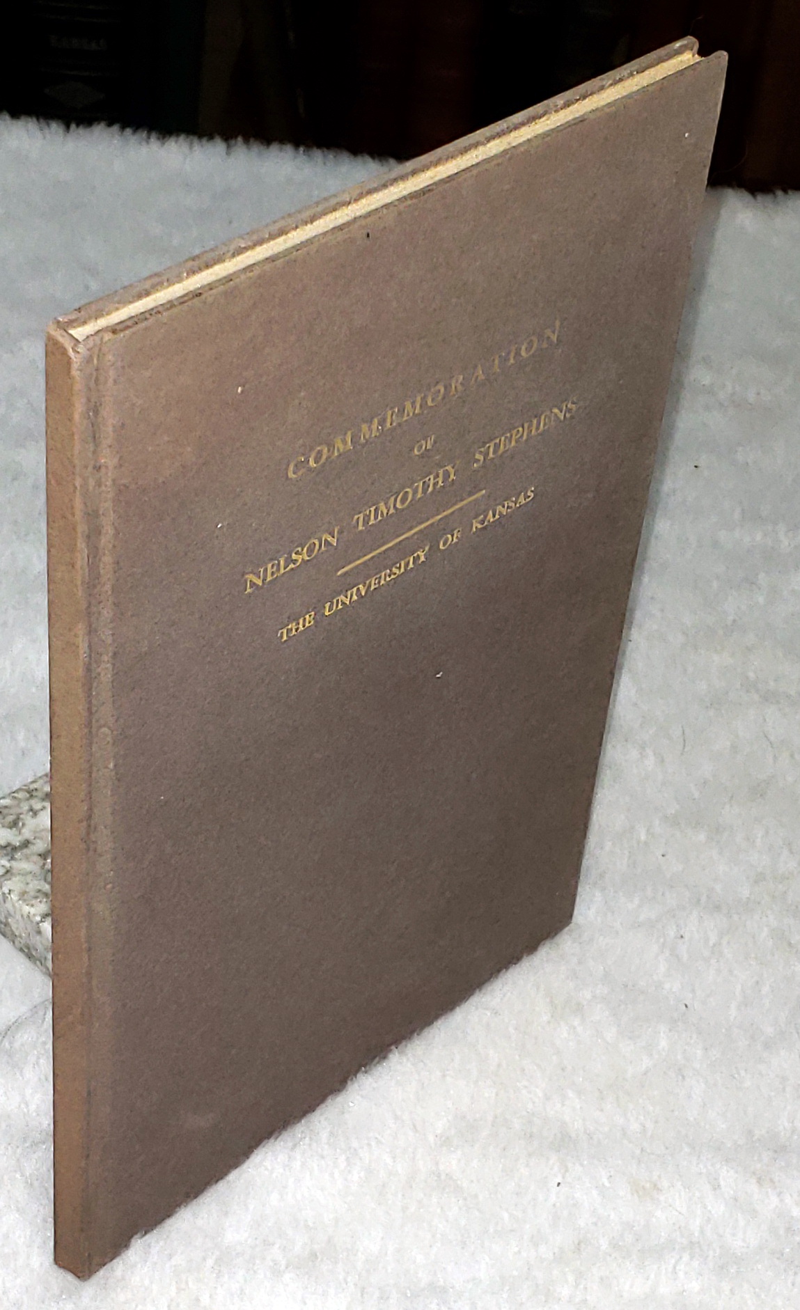 Commemoration of Nelson Timothy Stephens on Commencement Day 1932 at The University of Kansas