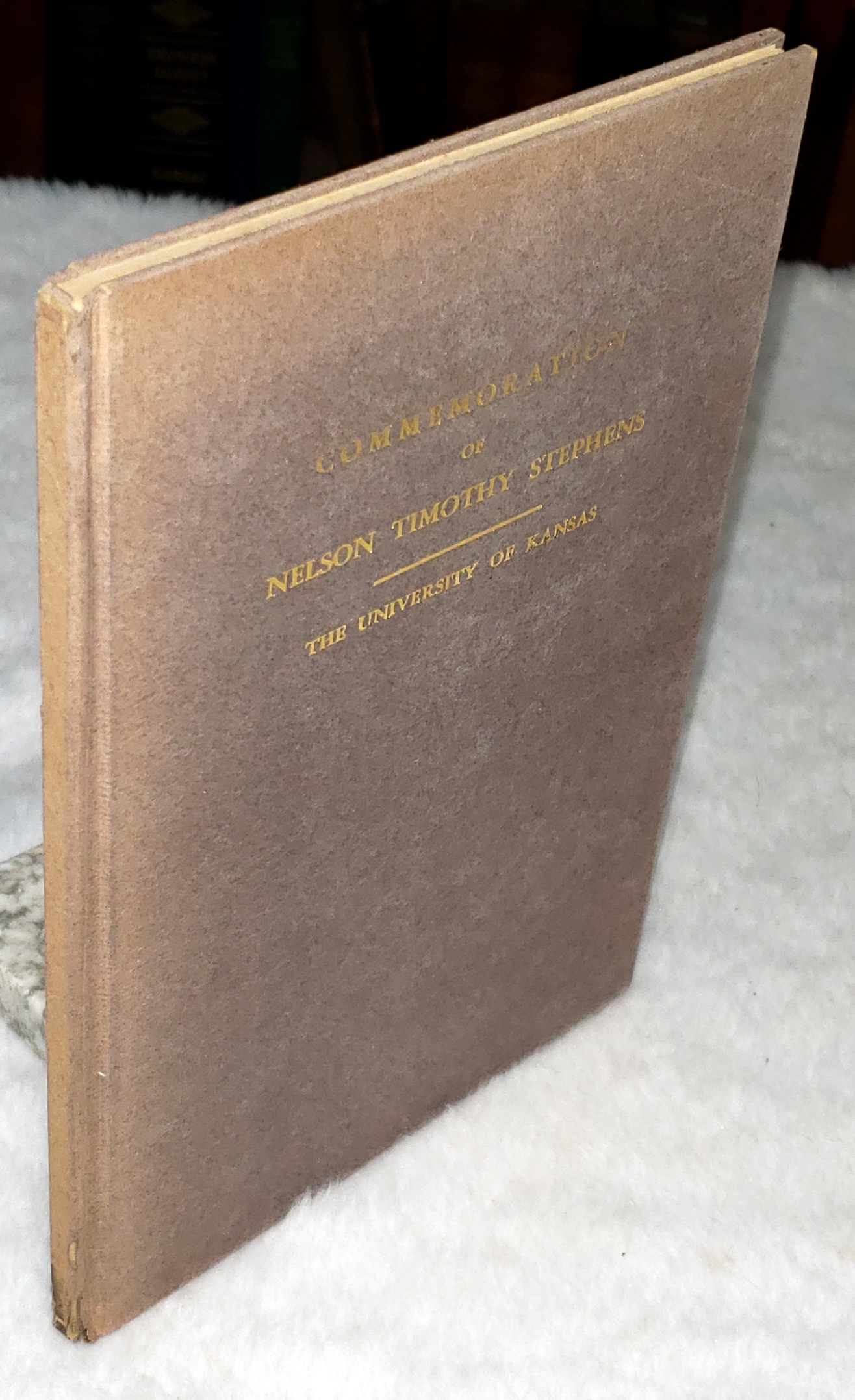 Commemoration of Nelson Timothy Stephens on Commencement Day 1932 at The University of Kansas