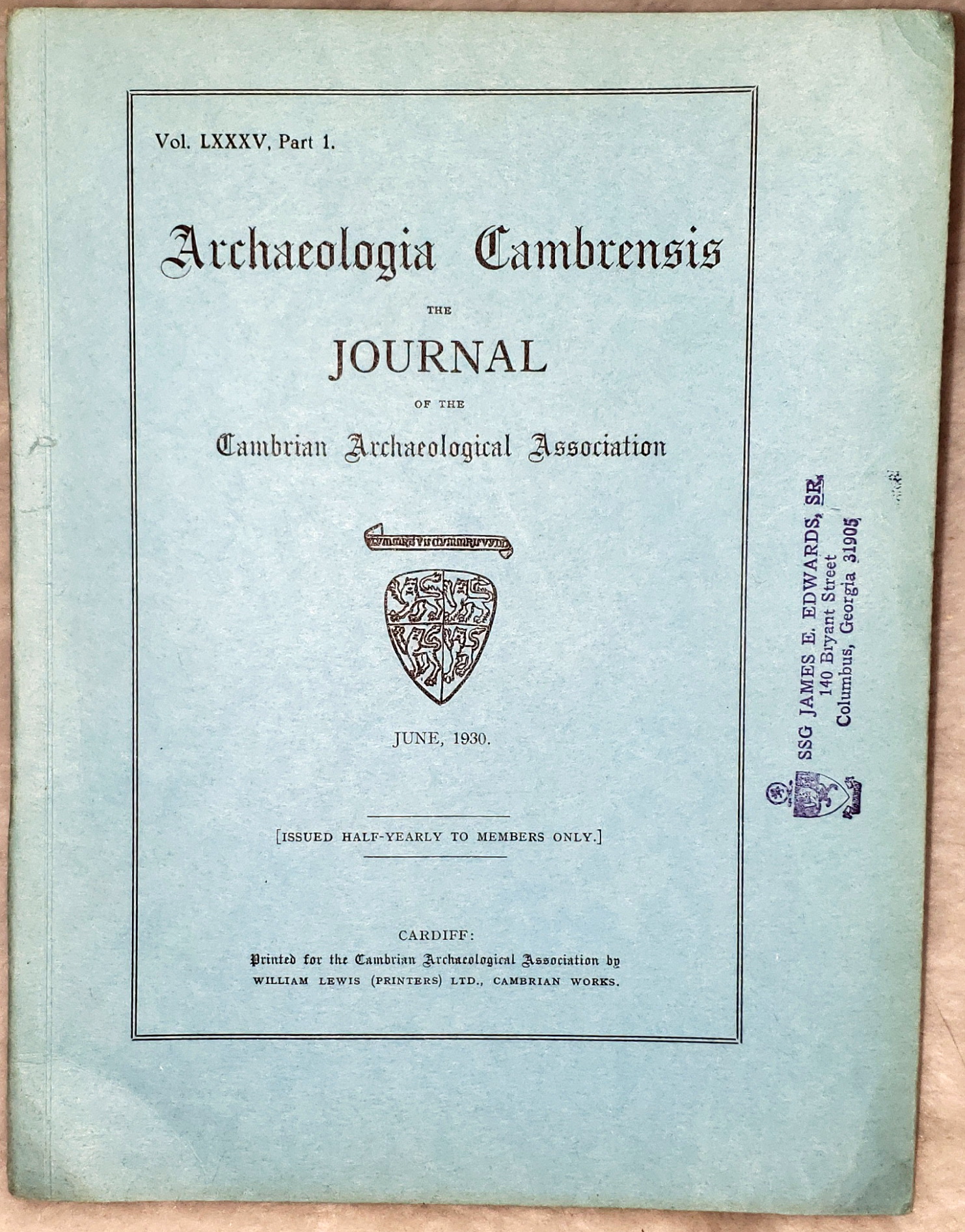 Offa's Dyke: A Field Survey. Fifth Report: Offa's Dyke in the Mountain Zone [Archaeologia Cambrensis, Vol. LXXXV, Part I]