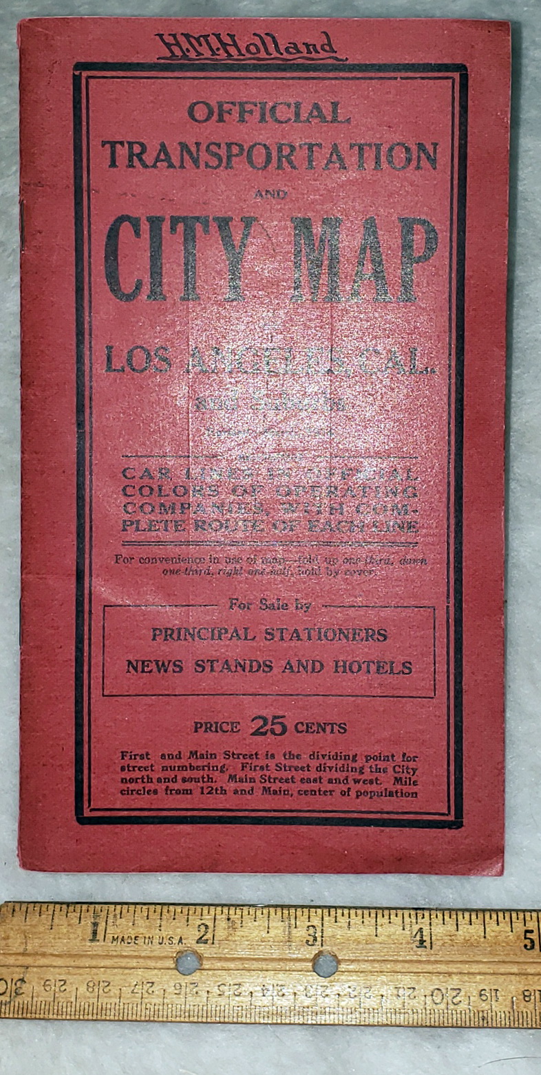 Official Transportation and City Map of Los Angeles, Cal. And Suburbs