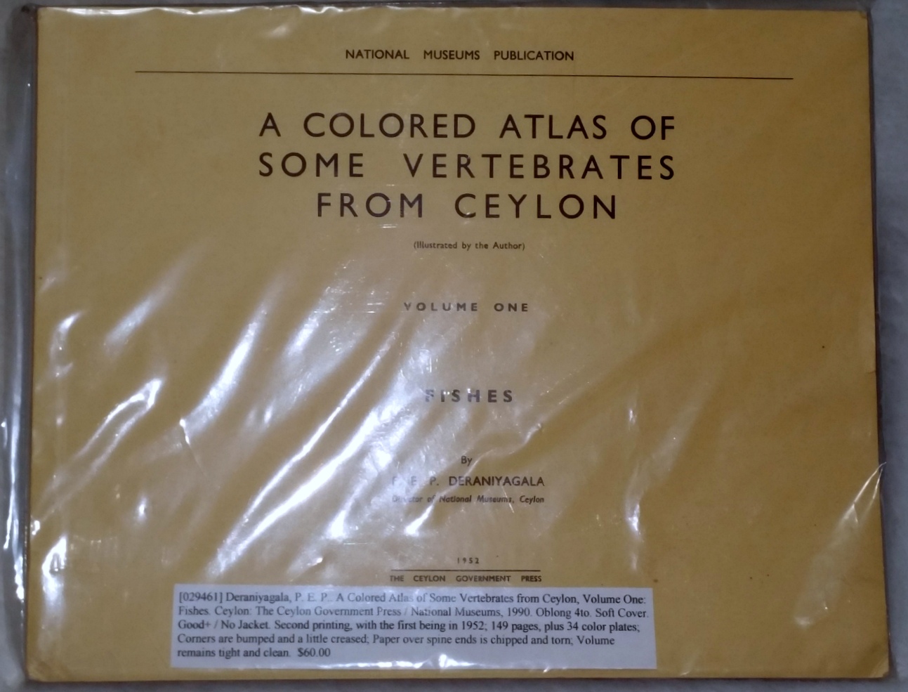 Image for A Colored Atlas of Some Vertebrates from Ceylon, Volume One: Fishes